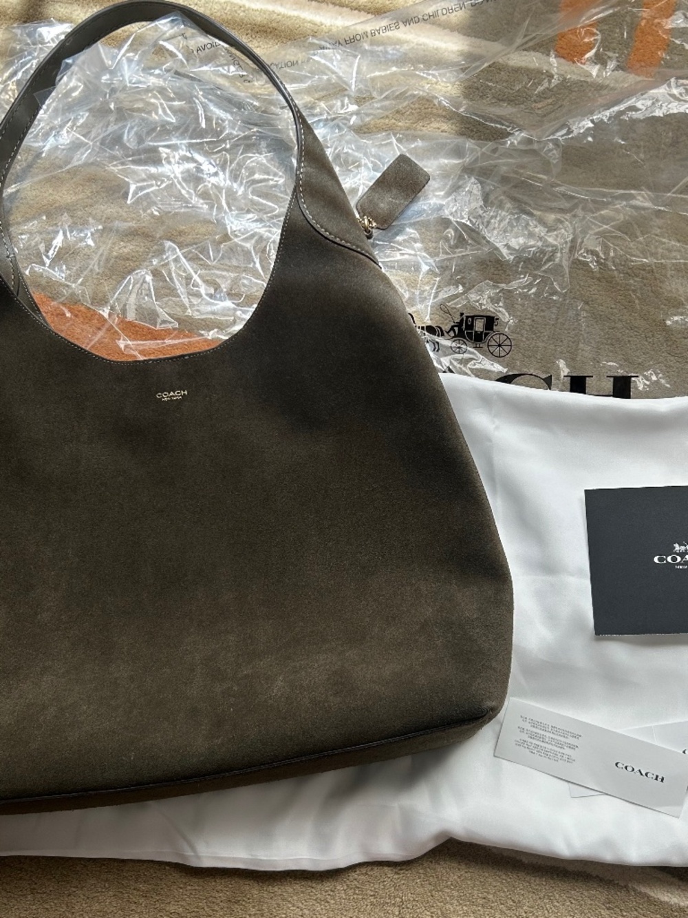 COACH 39 in Olive Suede -New with Tags
